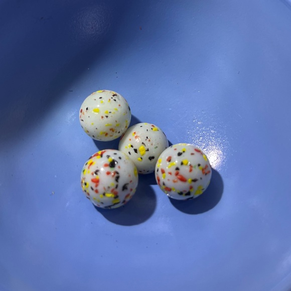 Vintage Games Vintage Fruity Pebble Confetti Swirl Marbles 4 White